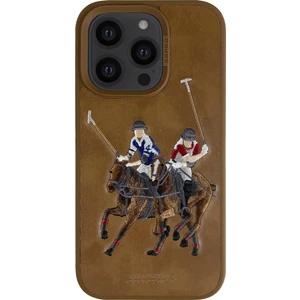 Santa Barbara Polo & Racquet Club Santa Barbara Polo Racquet Club iPhone 14 Pro Jockey Deri Kapak - Kahverengi