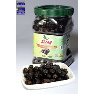 Yağlı Sele Siyah Zeytin Iri Kalibre Doğal Tatlandırma Doğal Fermente Siyah Zeytin 900 gr 261-290