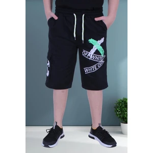 Erkek Çocuk X Baskılı Kapri