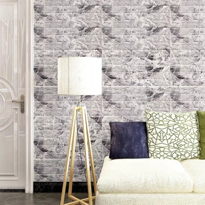 Renkli Duvarlar 70X38CM (0,27M2) Alaca Gri Tuğla Arkası Yapışkanlı Esnek Silinebilir Duvar Paneli 3D Duvar Kağıdı