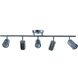 Dylight Retro Krom Hareketli Modern Spor 5 Li LED Spot Avize Beyaz Ampullü