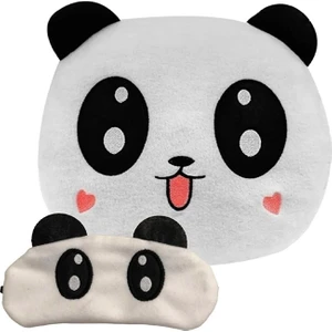 Sevimli Panda Polar Yastık 35*35CM Göz Bandı Hediyeli