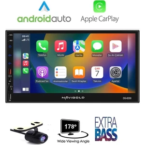 DS-6250 Uyumlu Car Play Özellikli Teyp Multimedya Ful Hd 7'' Inch Bluetooth- Çift USB 4X55W +Kamera