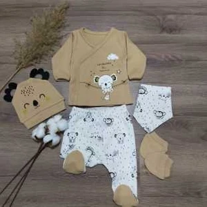 Yeni Sezon 5li Cute Kuala Yeni Doğan Hastane Çıkışı Zıbın Seti
