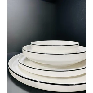 Mikasa Moor Siyah Modern 48 Parça 12 Kişilik Yemek Takımı Yemek Takımı