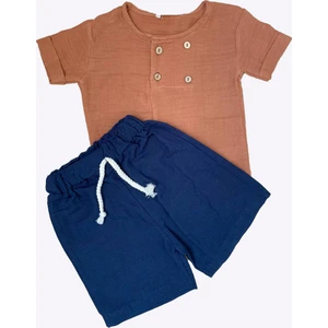Lila Butik Erkek Bebek Müslin Takım