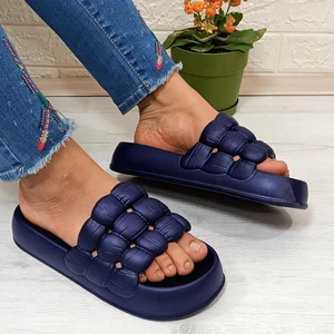 0127 Lacivert Hafif Rahat Günlük Havuz Plaj Kadın Terliği