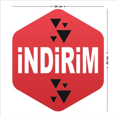 2Mak Sticker Dönkart Indirim Levhası 30 x 26 cm 3mm Dekota Fiyatı