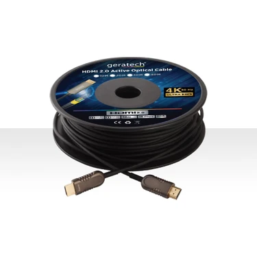 HDMIケーブル　30ｍ　active optical cable Geratech (30MT) HDMI 2.0 Active Optical Cable 4K@60Hz, Fiyatı