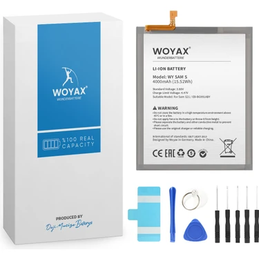 Woyax by Deji Samsung Galaxy S21 Batarya Uyumlu Mucize Batarya