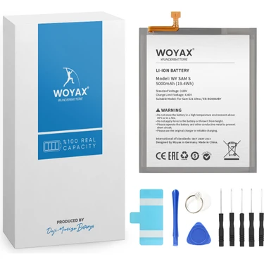 Woyax by Deji Samsung Galaxy S21 Ultra Uyumlu Mucize Batarya