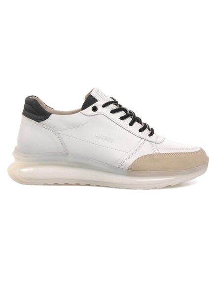 152-17389 Beyaz Hakiki Deri Erkek Sneaker
