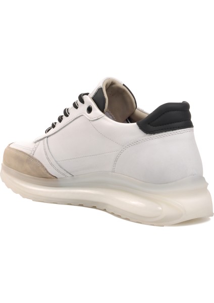 152-17389 Beyaz Hakiki Deri Erkek Sneaker fırsatları