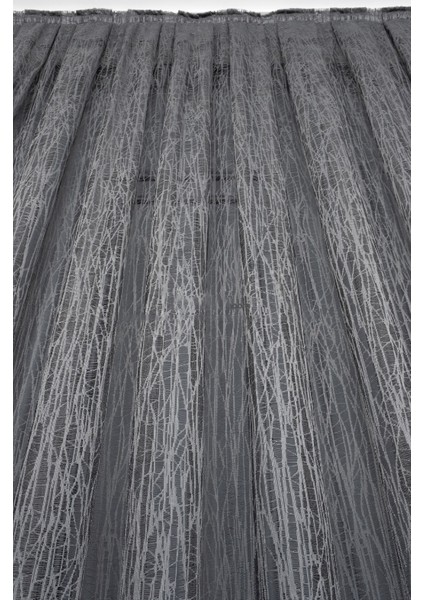 Antrasit Cam Kırığı Modern 3 Kat Pileli Tül Perde indirimleri