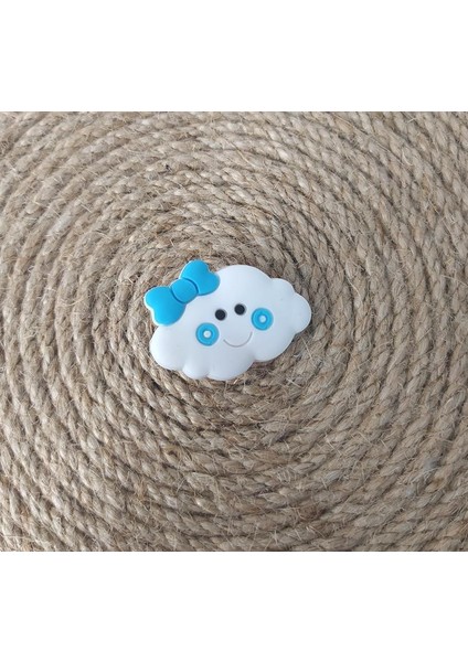 Terlik Süsü Silikon Terlik Sandalet Tokası Sevimli Bulut Süsü Aksesuar