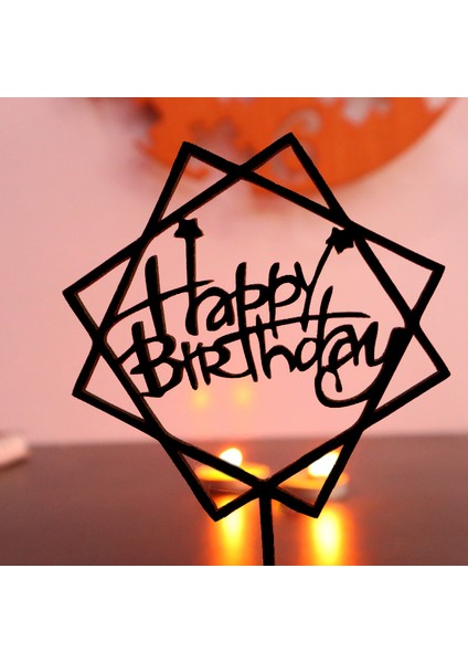 Happy Birthday Doğum Günü Süsü Ahşap Lazer Kesim Mdf