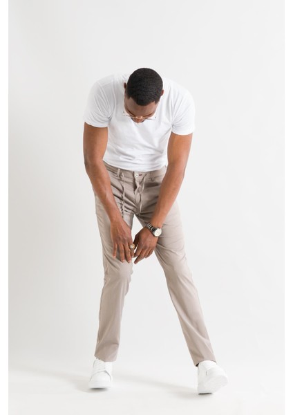Slimfit Beli Lastikli Iplikli Ince Yazlık Kumaş Jogger Pantolon
