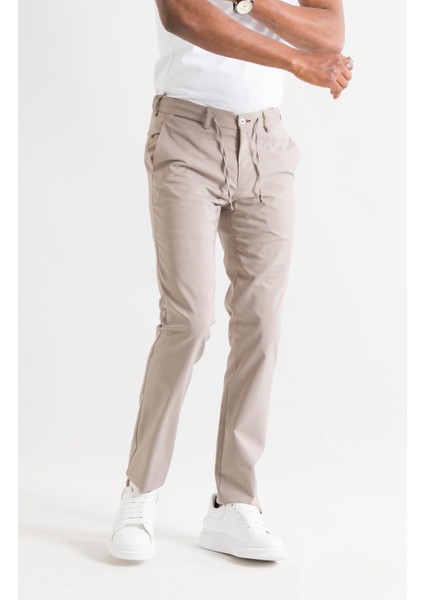 Slimfit Beli Lastikli Iplikli Ince Yazlık Kumaş Jogger Pantolon fiyatları