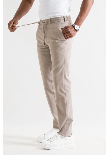 Slimfit Beli Lastikli Iplikli Ince Yazlık Kumaş Jogger Pantolon fırsatları