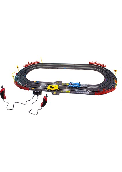1/43 Ölçek Oyuncak Formula Yarış Pisti Işıklı Iki Kişilik Top Turbo