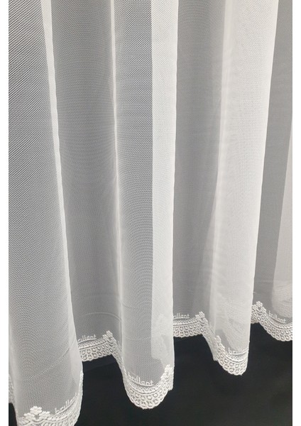 Grek Etek Uclu Tül Perde Etek Işlemeli Tül 3 Katpileli fiyatları