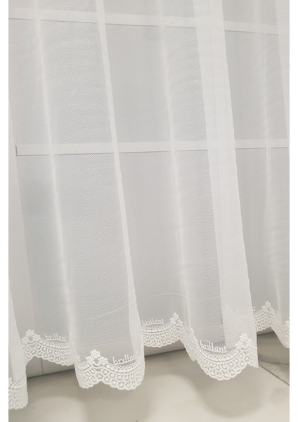 Grek Etek Uclu Tül Perde Etek Işlemeli Tül 3 Katpileli modelleri