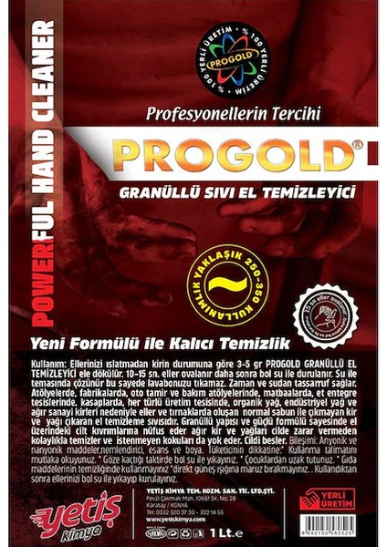 Progold Granüllü Sıvı El Temizleyici 1 kg fiyatları