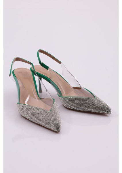 1773 Kadin Önü Taş Işlemeli Arkasi Açik Topuklu Ayakkabi fiyatları