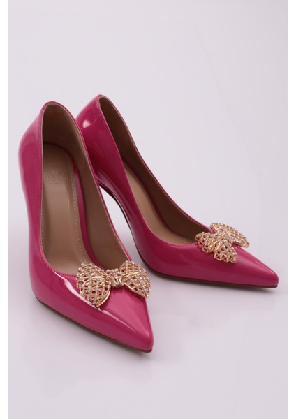 4500 Kadin Sivri Burun Metal Fiyonk Tokali Topuklu Ayakkabi fiyatları