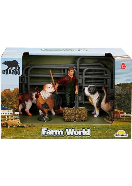 Çiftlik Hayvanları Seti Köpek Horoz ve Kazlı