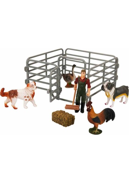 Çiftlik Hayvanları Seti Köpek Horoz ve Kazlı modelleri