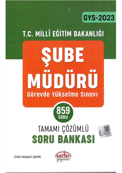 2023 GYS MEB Şube Müdürü Çözümlü Soru Bankası