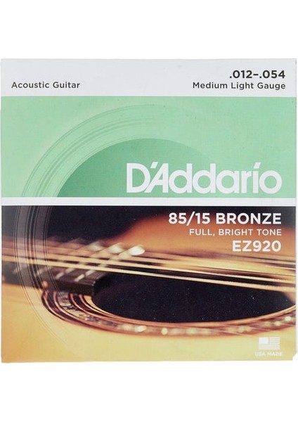 EZ920 Akustik Gitar Teli 012-054