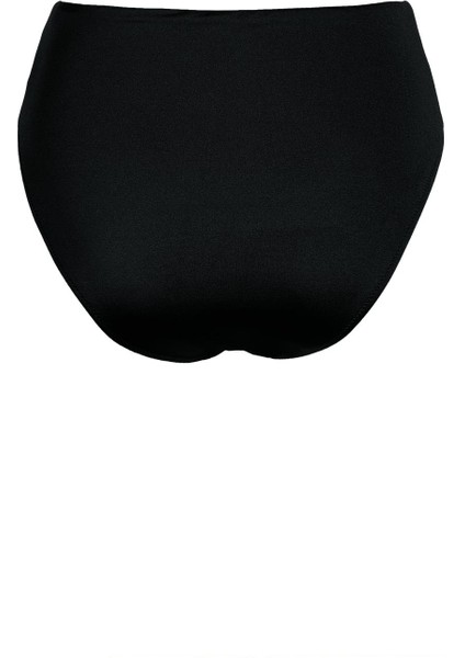 Kadın Hipster Yüksek Bel Siyah Bikini Altı