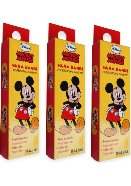 Mickey Mouse Desenli Çocuk Yara Bandı 30 Adet