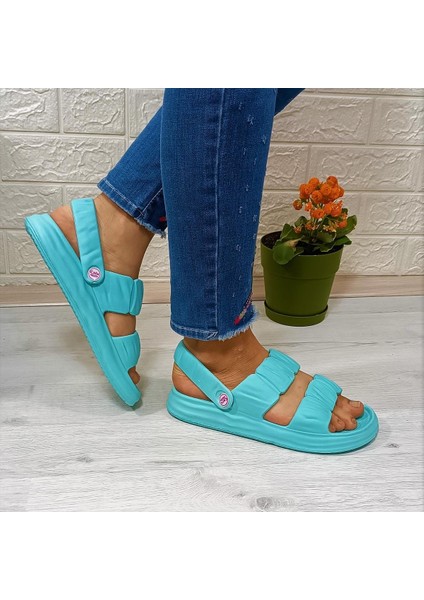 1260 Su Yeşili Hafif Rahat Kadın Terlik & Sandalet fırsatları