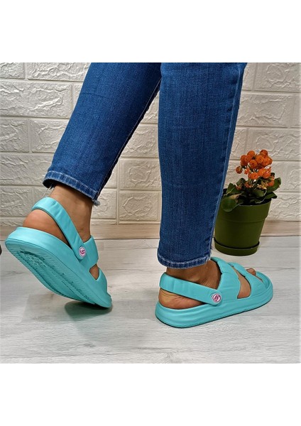 1260 Su Yeşili Hafif Rahat Kadın Terlik & Sandalet indirimleri