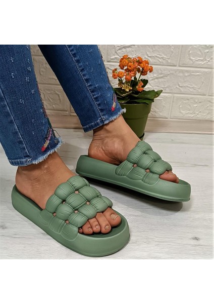 0127 Mint Yeşili Hafif Rahat Günlük Havuz Plaj Kadın Terliği fiyatları