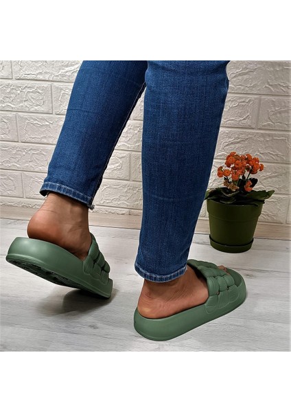 0127 Mint Yeşili Hafif Rahat Günlük Havuz Plaj Kadın Terliği indirimleri