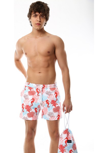 Beyaz Erkek Slim Fit Şort Mayo 1035 fiyatları