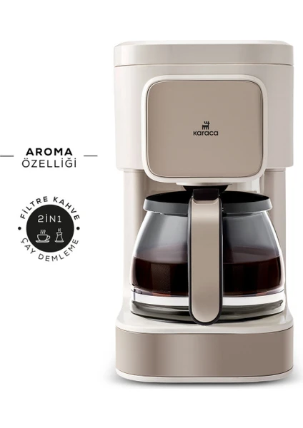 Just Coffee Aroma 2 In 1 Filtre Kahve ve Çay Demleme Makinesi Latte