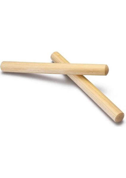 Ahşap Ritim Çubuğu Düz Yuvarlak 2 Adet