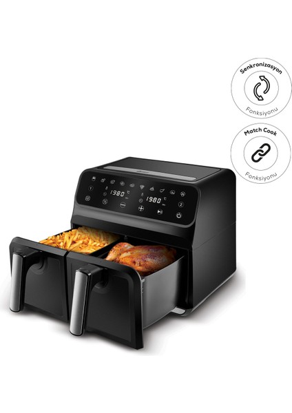 Multifry Xxxl 4+4 Litre Dijital Twin Iki Hazneli Airfryer