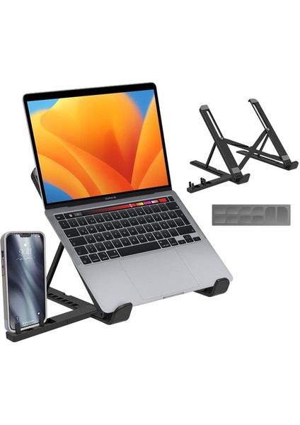 Ayarlanabilir Ayaklı Laptop + Telefon Standı