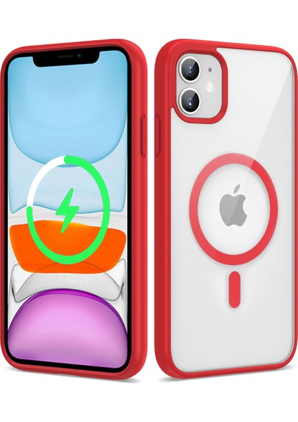 Apple iPhone 11 Kılıf Magsafe Halka Serisi