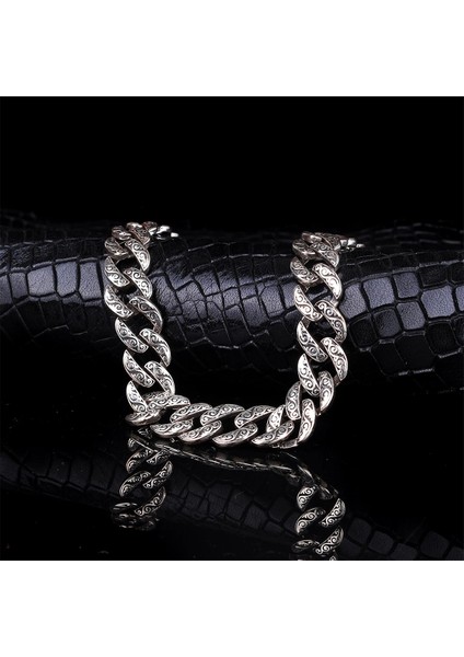 925 Ayar Gümüş Desen Motifli Erkek Bileklik fiyatları