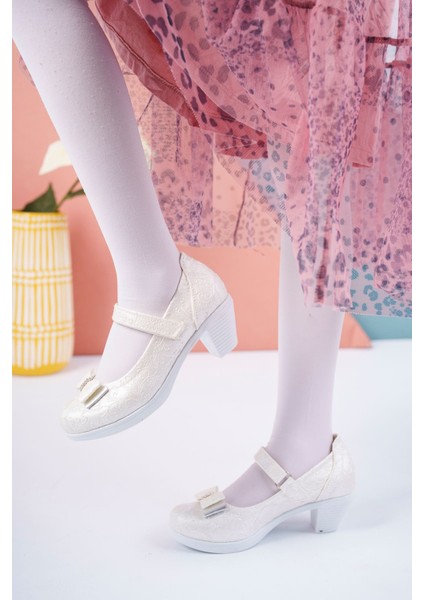 Topuklu Sedef Sarmaşık Kız Çocuk Ayakkabı modelleri