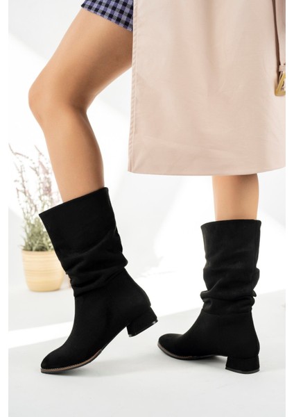 Körüklü Siyah Süet Kadın Çizme fiyatları