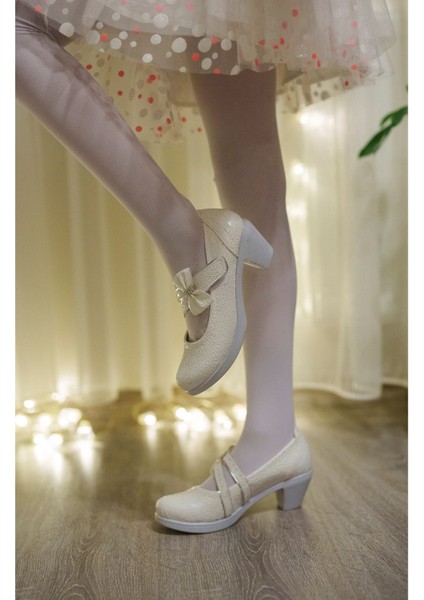 Topuklu Sedef Çatlak Kız Çocuk Ayakkabı fiyatları