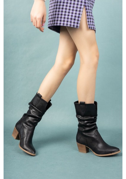 Siyah Cilt Kovboy Çizme modelleri